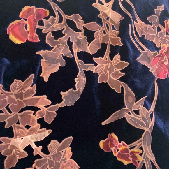 Buffalo by David Bitton Velvet Floral Shrug Blouse Cardigan Small - Picture 8 of 10